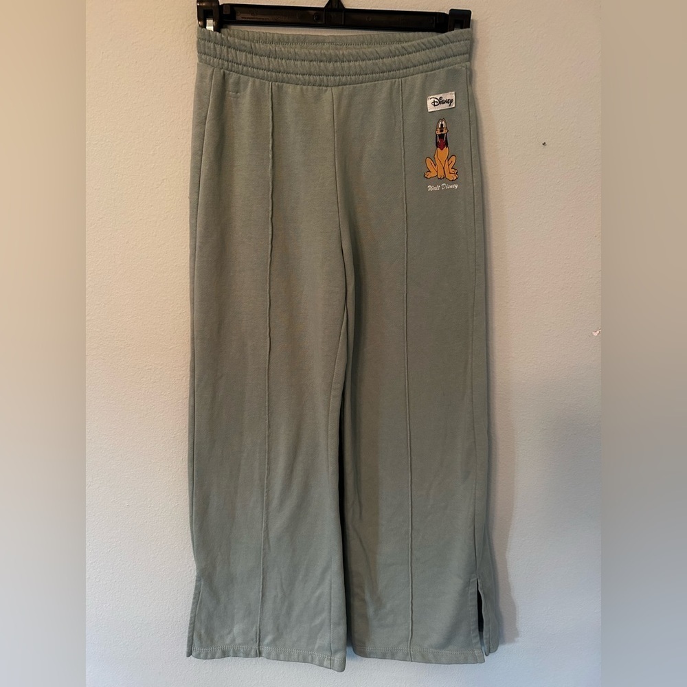 Disney H&M Pluto Sweatpants Wide Leg Flare Lounge Jogging Athletic Girls Size 10